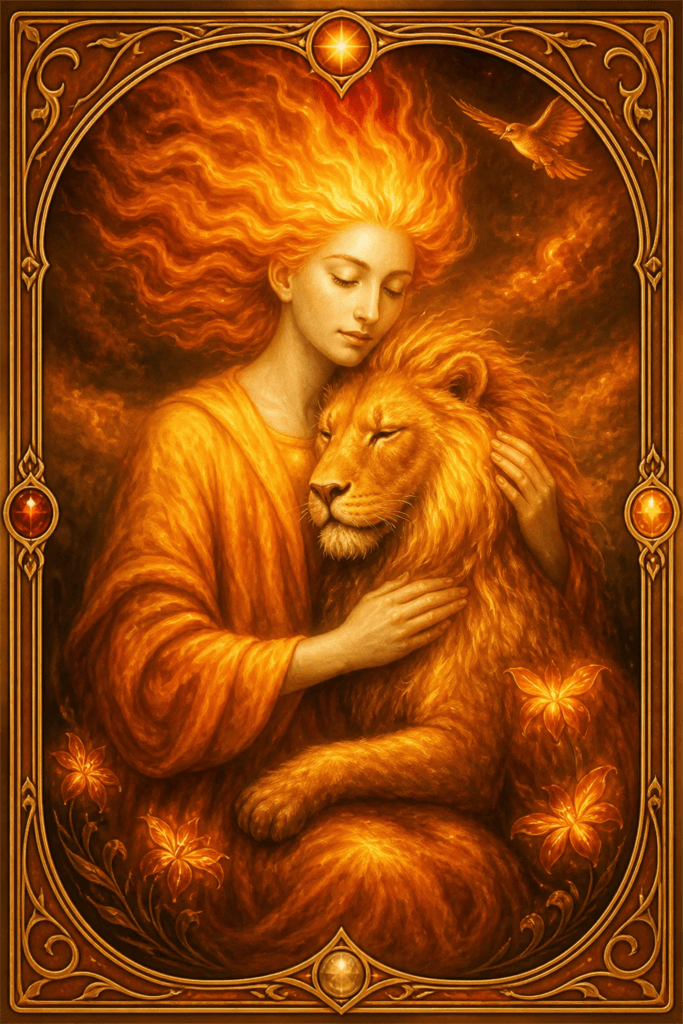 leo zodiac card
