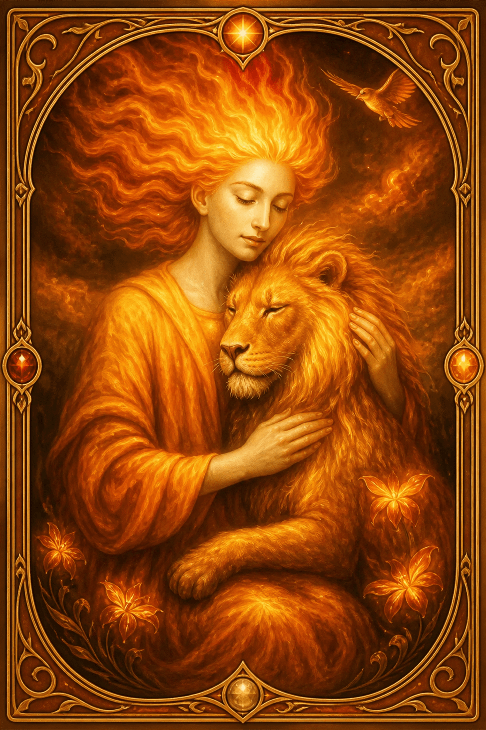 leo zodiac card