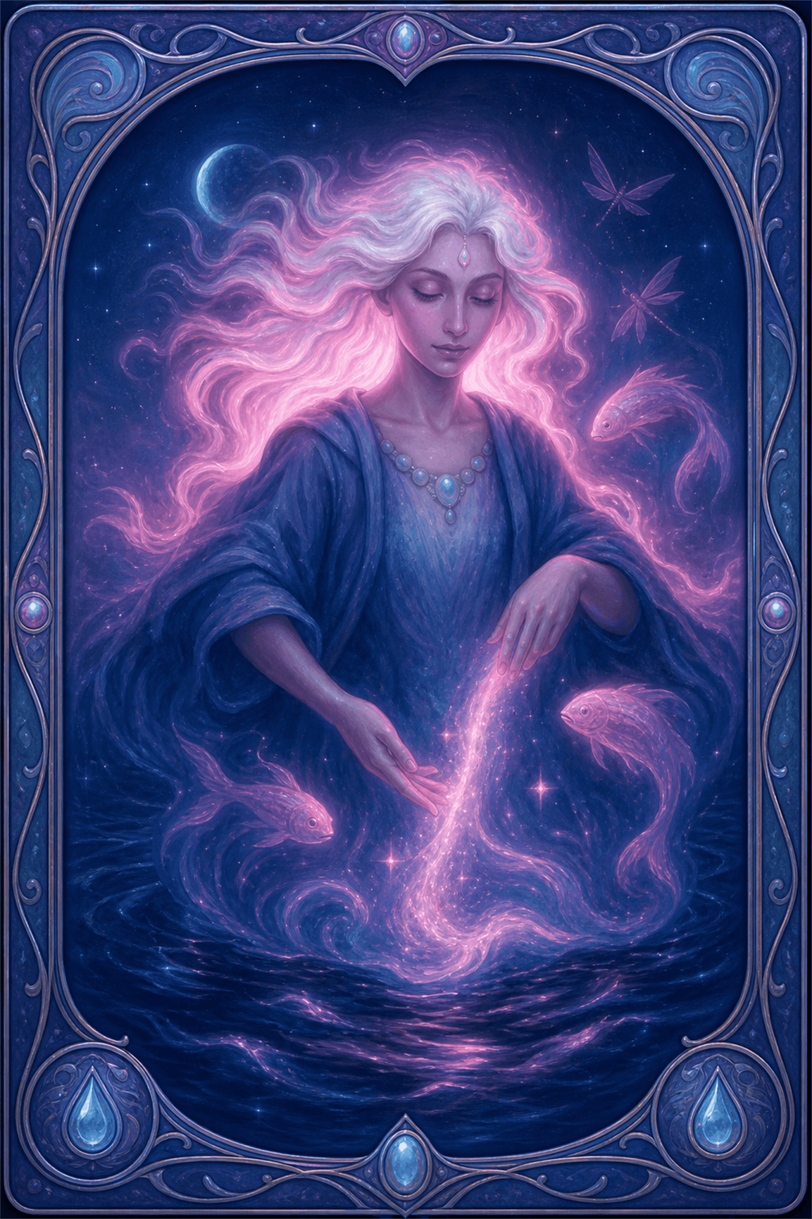 pisces zodiac card
