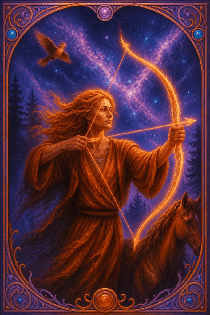 sagittarius zodiac card