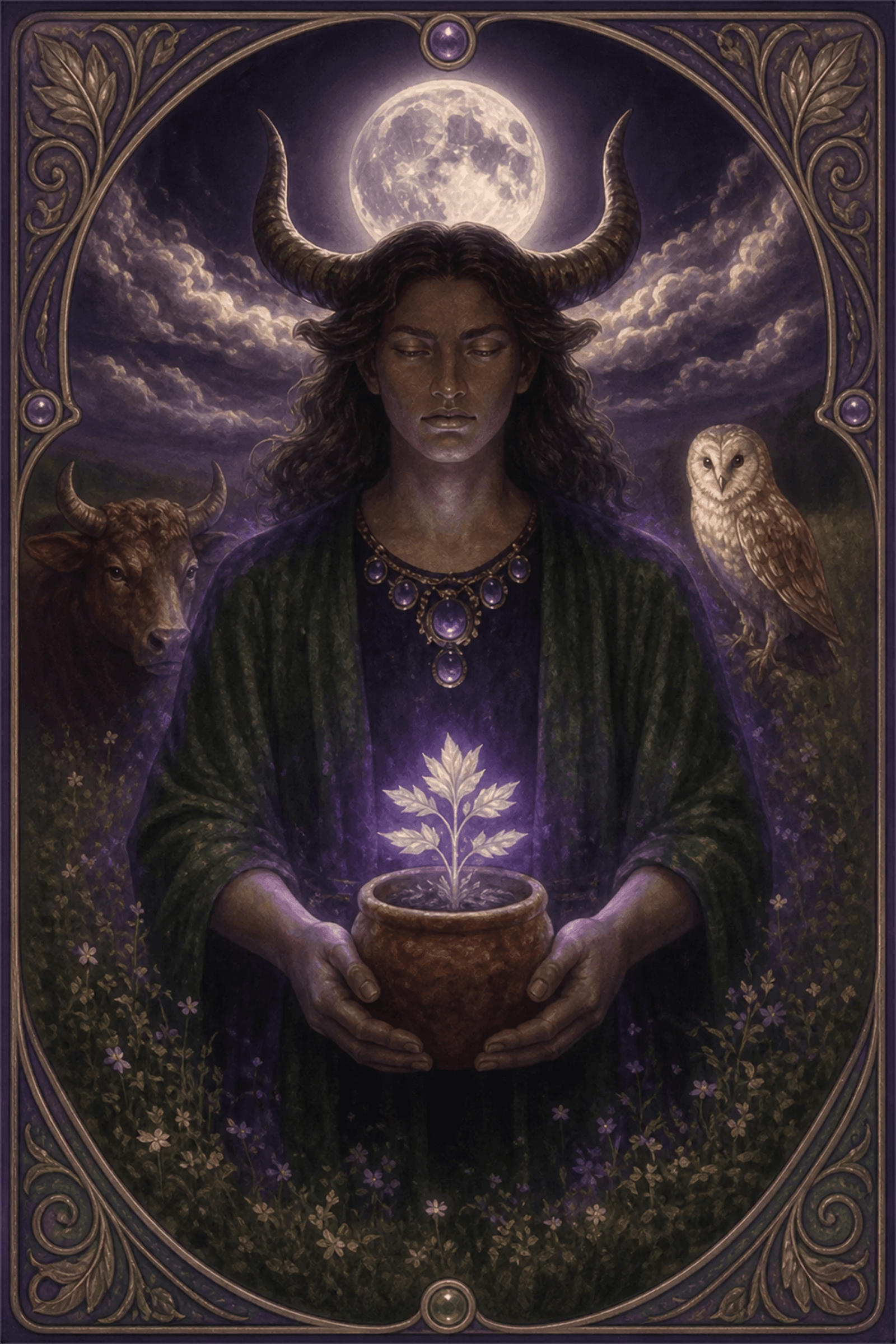 taurus zodiac card
